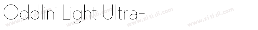 Oddlini Light Ultra字体转换